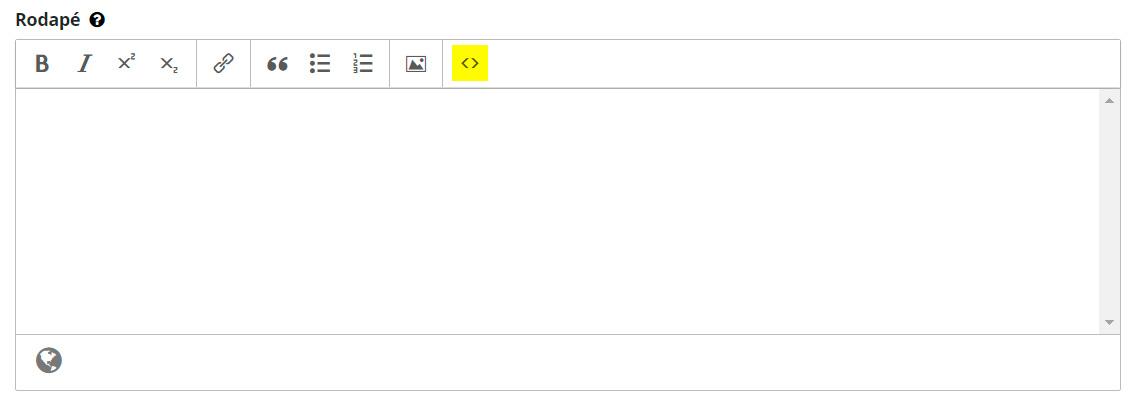 Insira as informações de sua licença no campo Rodapé, nas configurações de aparência de seu website OJS (v 3.2).