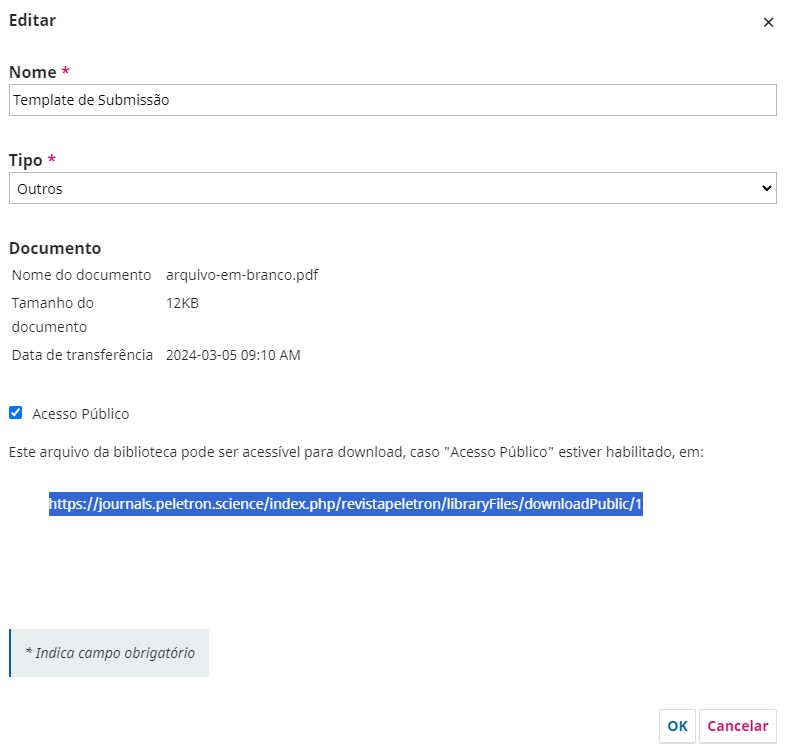 Copie a URL exibida no final da popup e utilize-a em qualquer lugar para disponibilizar um link par ao seu arquivo.