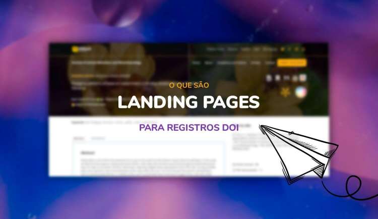 O que são "Landing Pages" para DOI e como devo configurar a página de destino