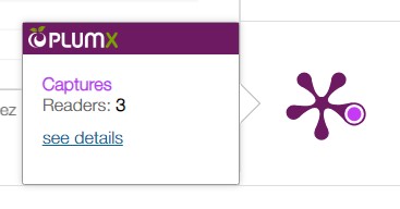Exemplo de visualização do widget PlumX